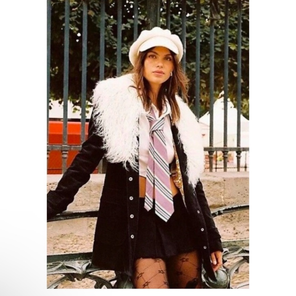 Penny Lane Faux Fur corduroy jacket